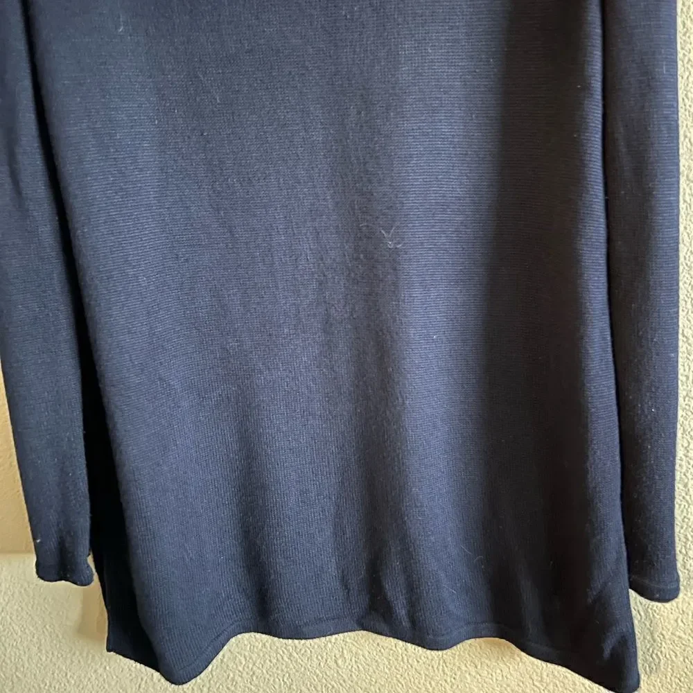 St. John Collection Navy V Neck Knit Sweater